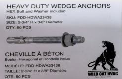Cheville à béton 2-3/4" H x 3/8" - Boite de 50